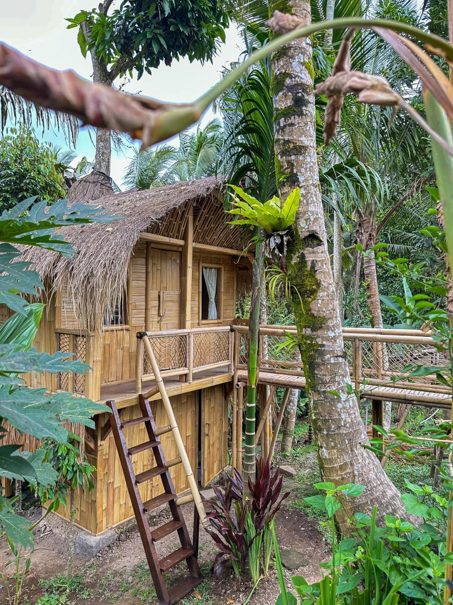 Kawig Bamboo House - Ricefield View, Eco Bamboo Home 탐파크시링 외부 사진