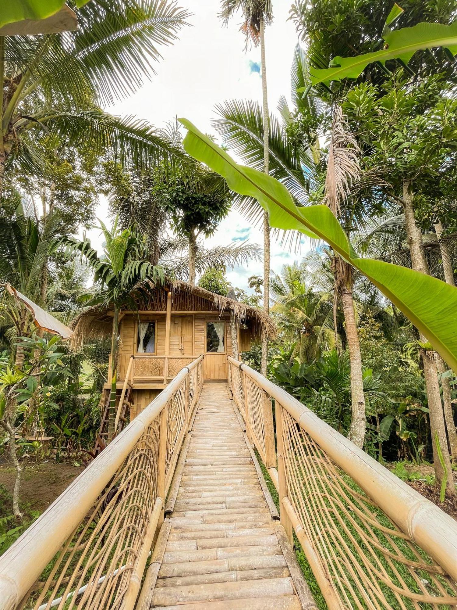 Kawig Bamboo House - Ricefield View, Eco Bamboo Home 탐파크시링 외부 사진
