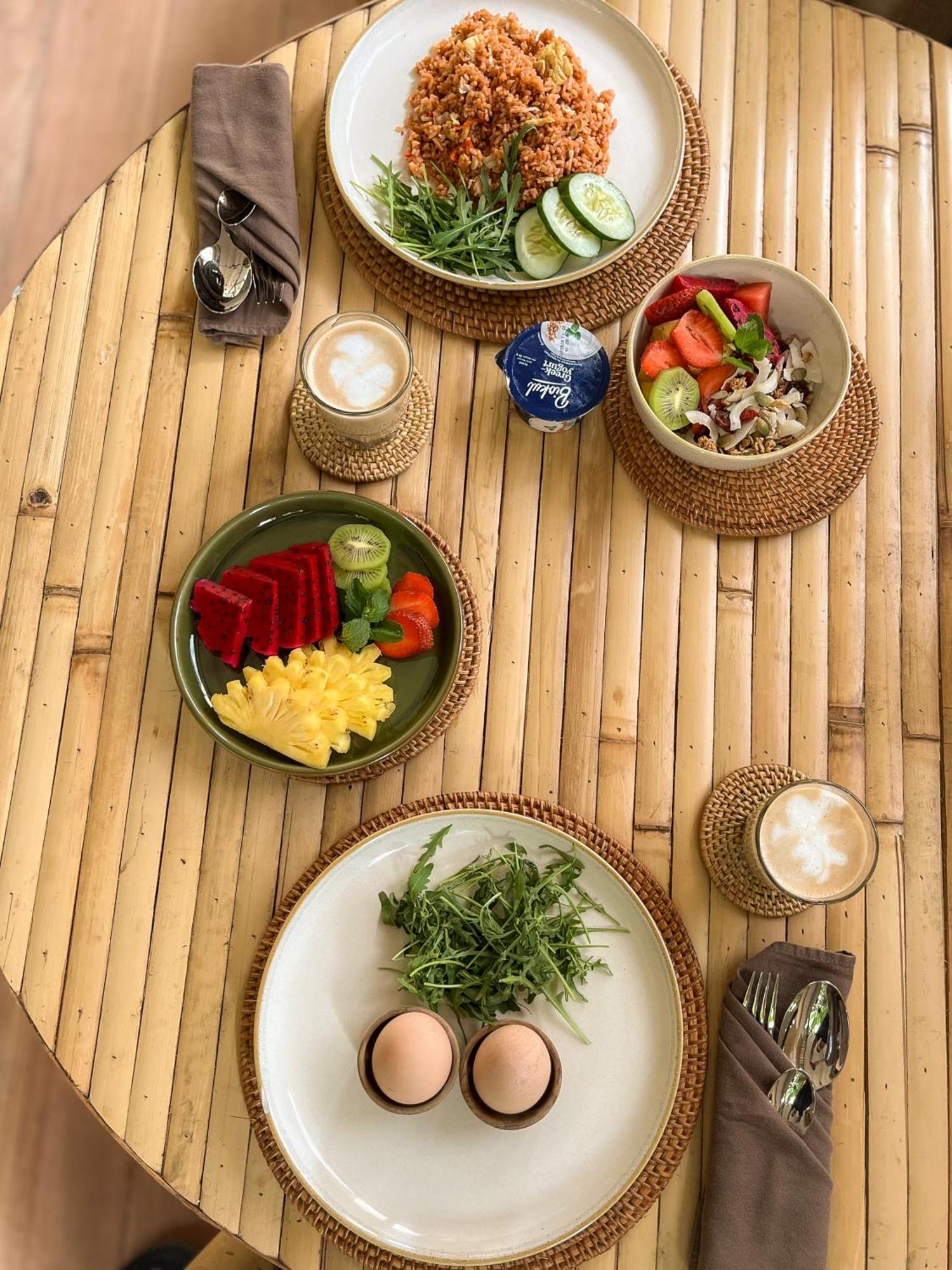 Kawig Bamboo House - Ricefield View, Eco Bamboo Home 탐파크시링 외부 사진