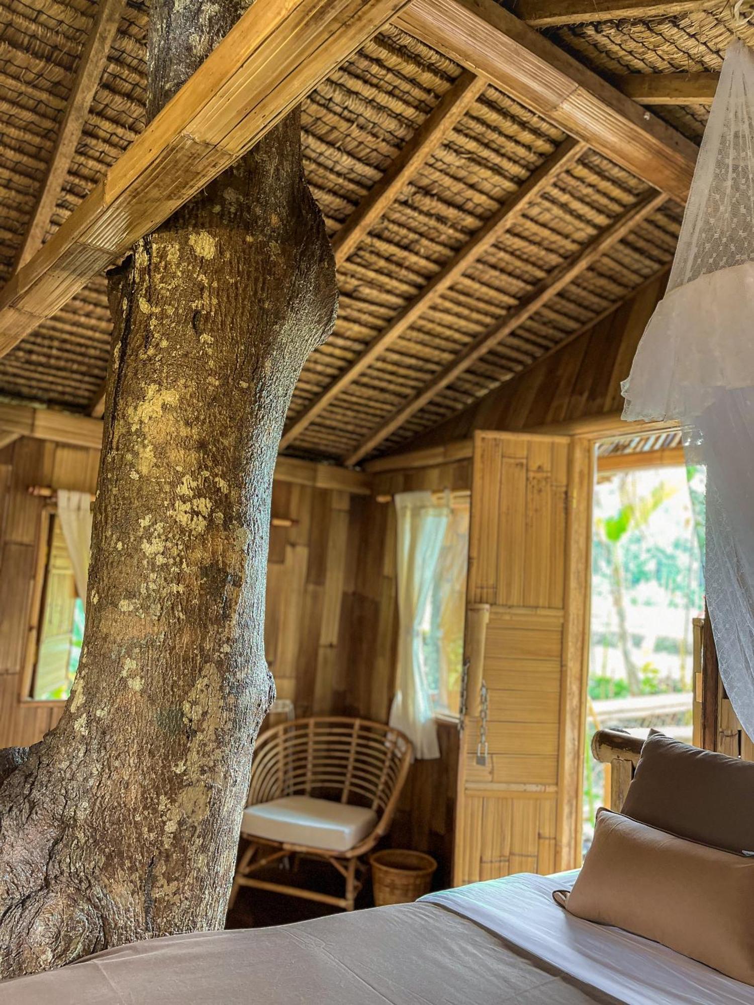 Kawig Bamboo House - Ricefield View, Eco Bamboo Home 탐파크시링 외부 사진
